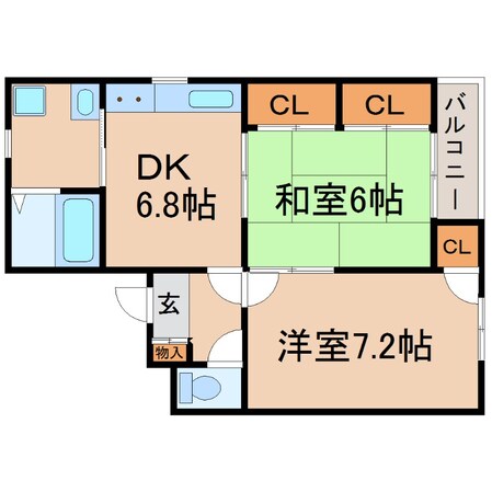 鳴尾・武庫川女子大前駅 徒歩6分 3階の物件間取画像